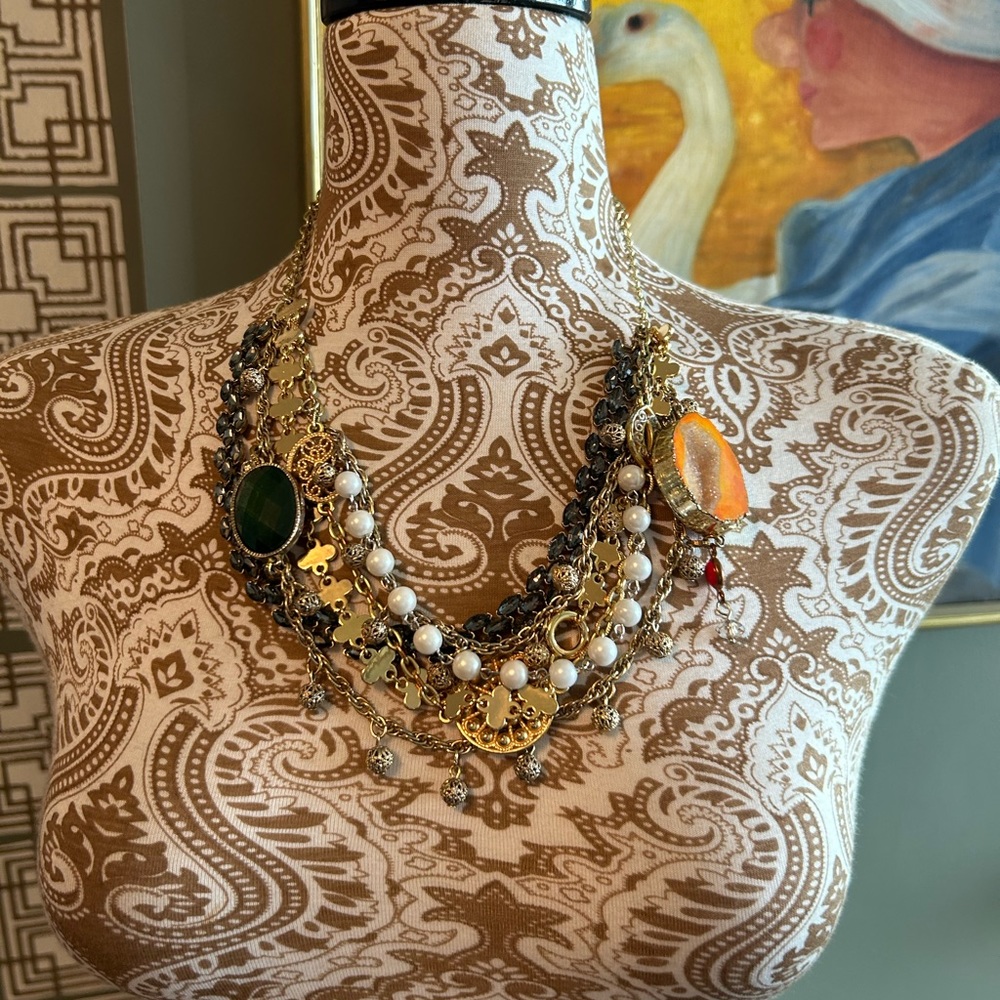 Custom, one-of-a-kind reclaimed necklace